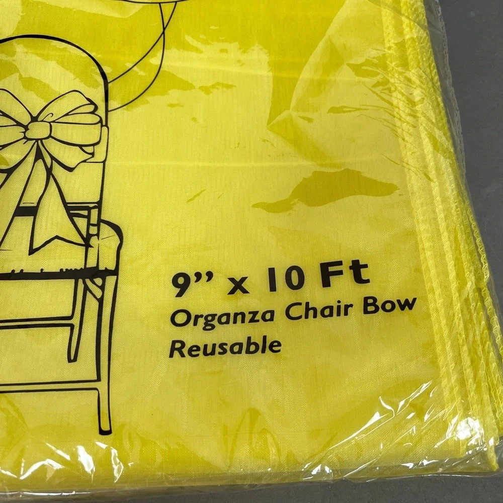 Natural Star Inc. NST Organza Chair Bow Yellow 9